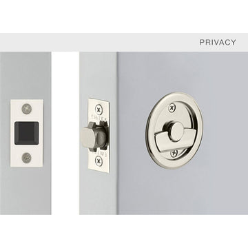 Emtek 2145 Round Pocket Door Tubular Lock (2-1/2" Diameter) - Privacy
